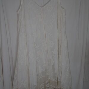 Anthropologie Cream Lace Midi Dress